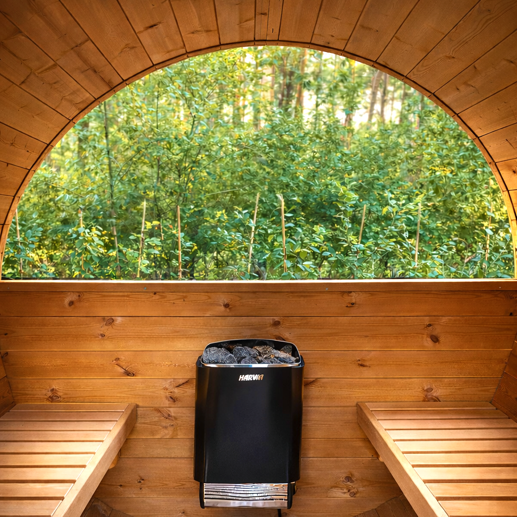 Fasssauna SOLA S - 2,00m für 4 Personen - Saunenpark.de - Eine Marke der Belcalore Vertriebs GmbH