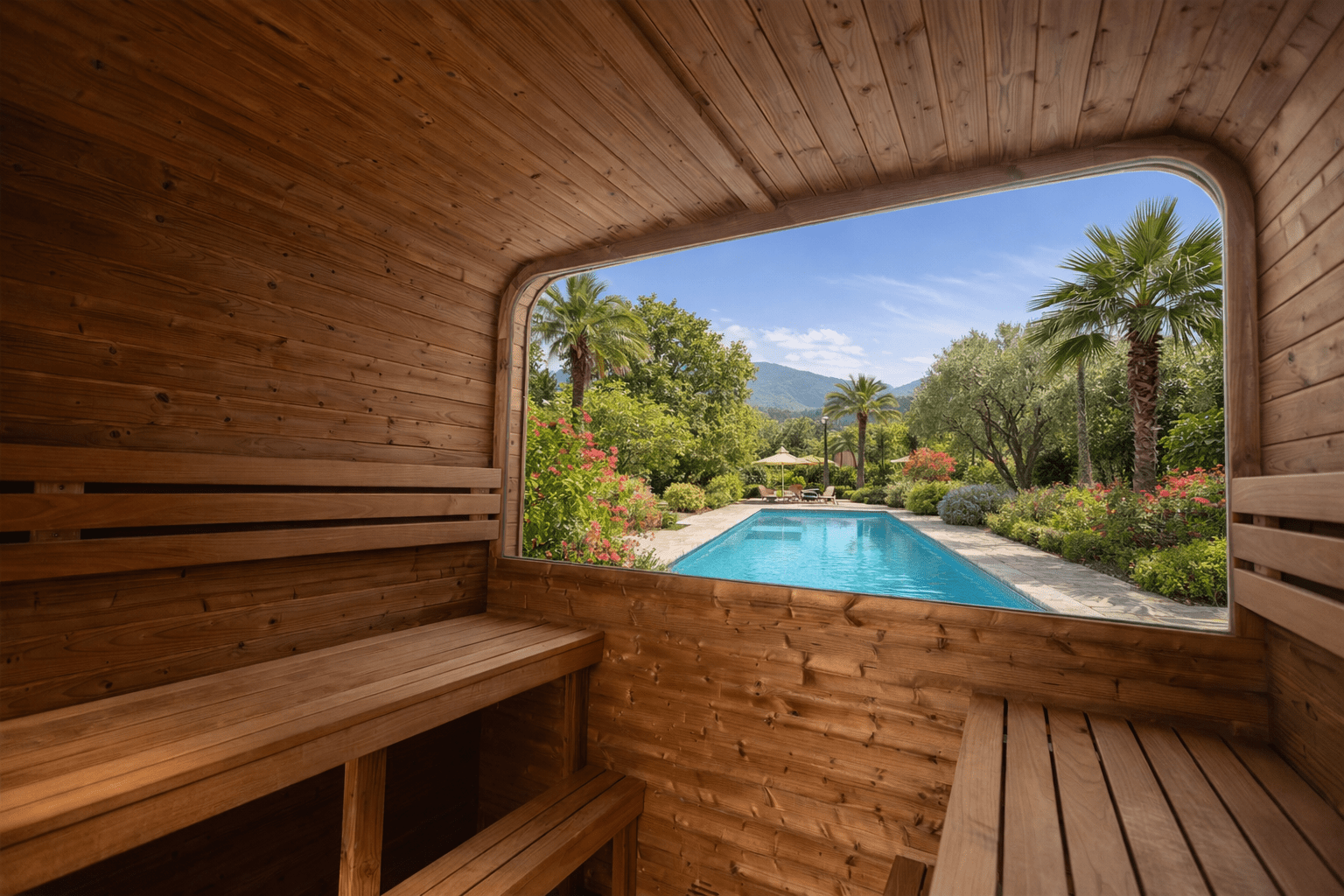 Quadra Xcellence XL - Outdoor Fasssauna bis zu 6 Personen - Saunenpark.de - Eine Marke der Belcalore Vertriebs GmbH