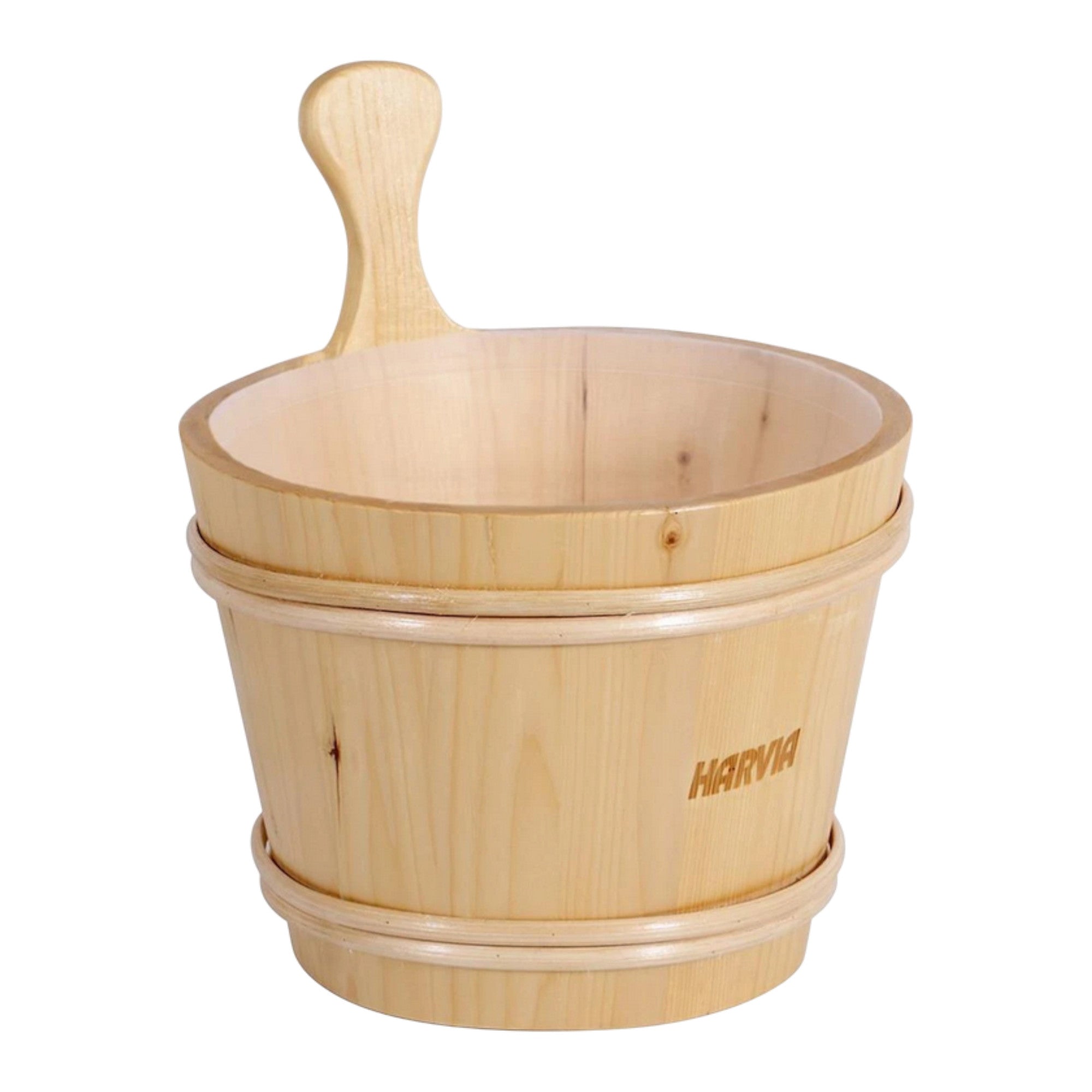 Harvia Holzkübel 7 L – Traditioneller Saunaeimer mit Kunststoffeinsatz