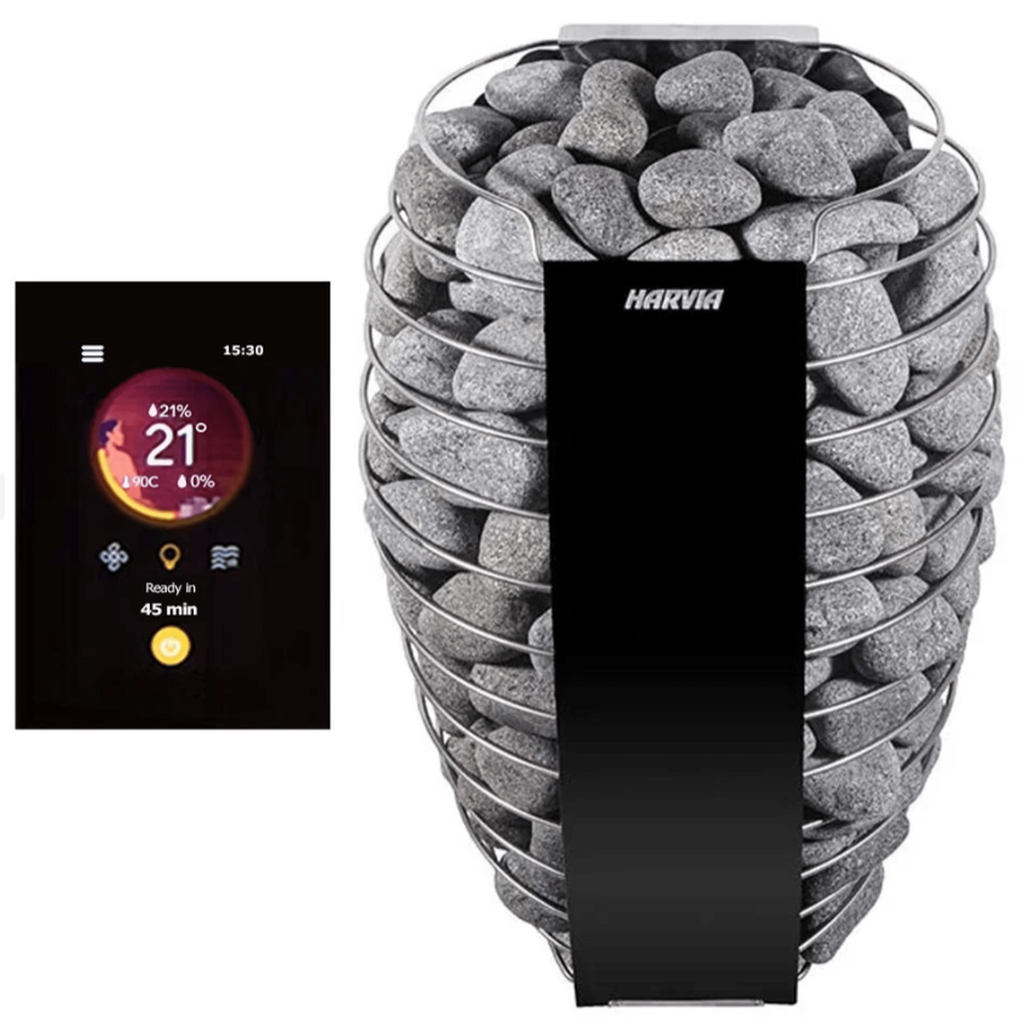 Komplett-Set Harvia Spirit 9kW WiFi | Steuerung Fenix | inkl. Steinen