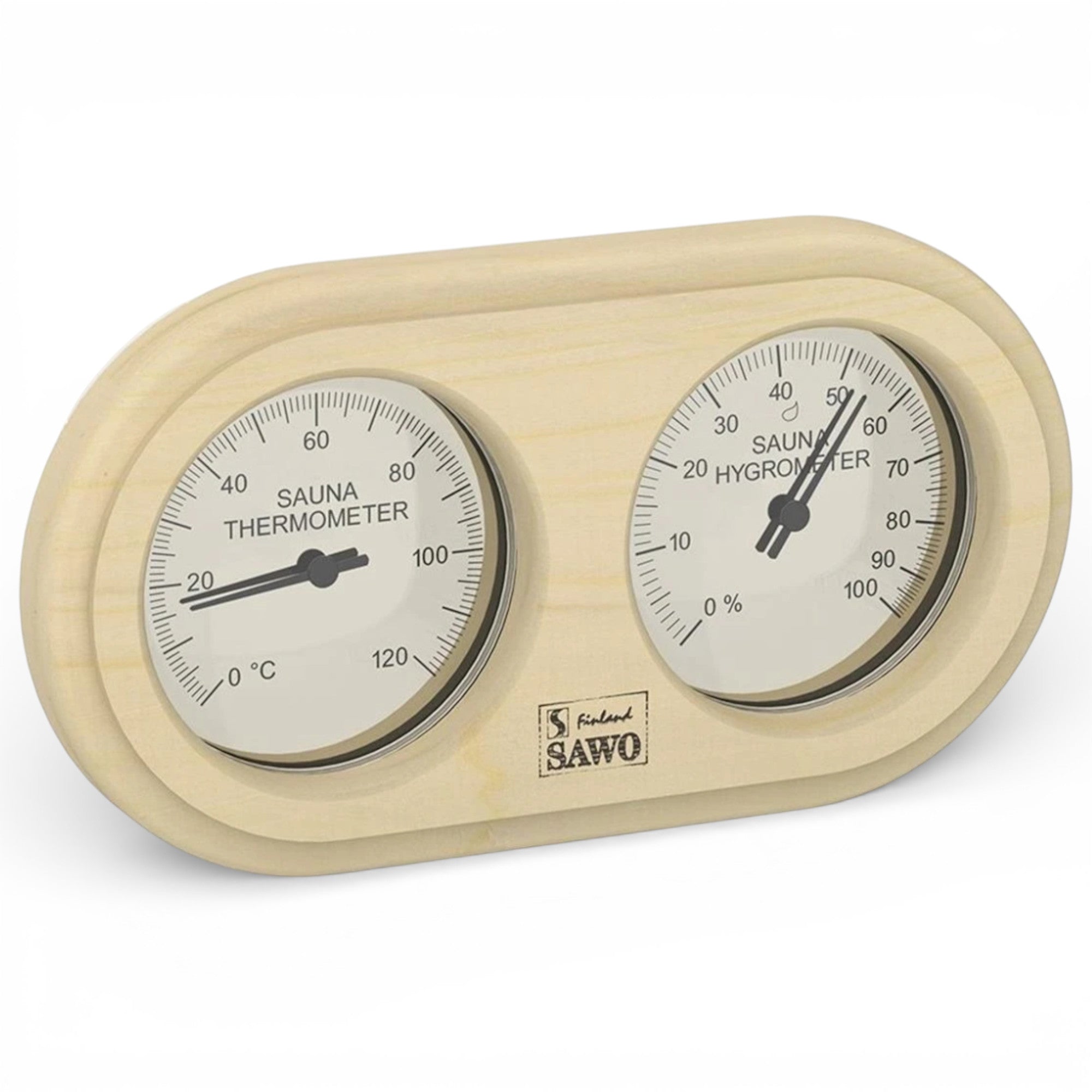 Sawo Thermo-Hygrometer 222-THP aus Kiefernholz