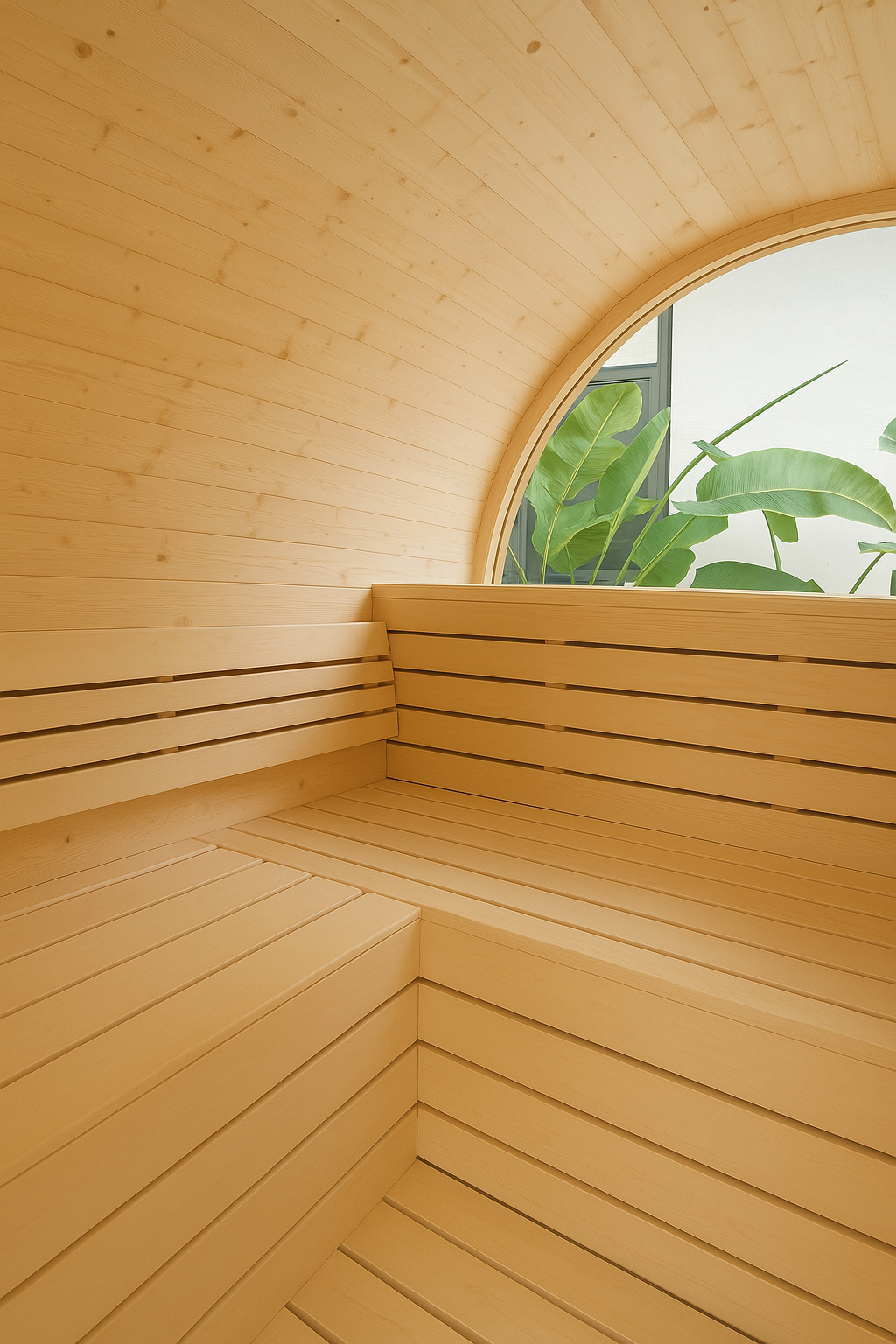 2 in 1 Premium Kombifasssauna - mit Infrarotkabine - für 5 Personen