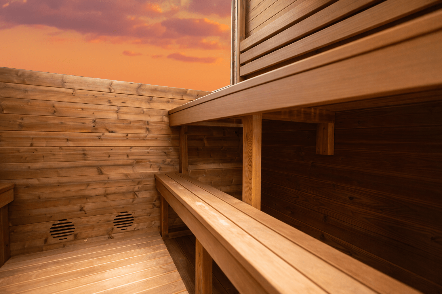 Quadra Xcellence XL - Outdoor Fasssauna bis zu 6 Personen - Saunenpark.de - Eine Marke der Belcalore Vertriebs GmbH