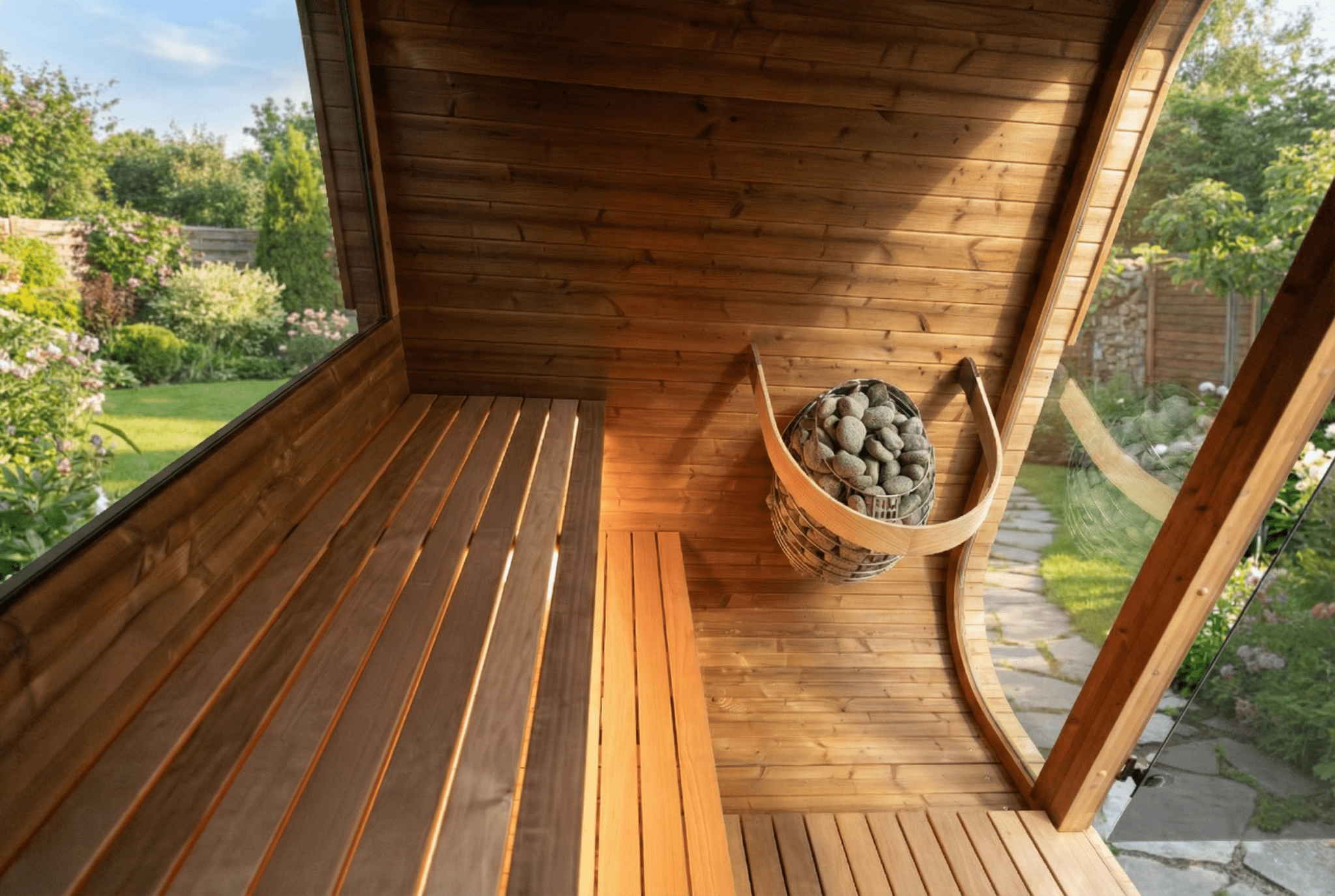 Quadra Xcellence L - Outdoor Fasssauna bis 4 Personen - Saunenpark.de - Eine Marke der Belcalore Vertriebs GmbH