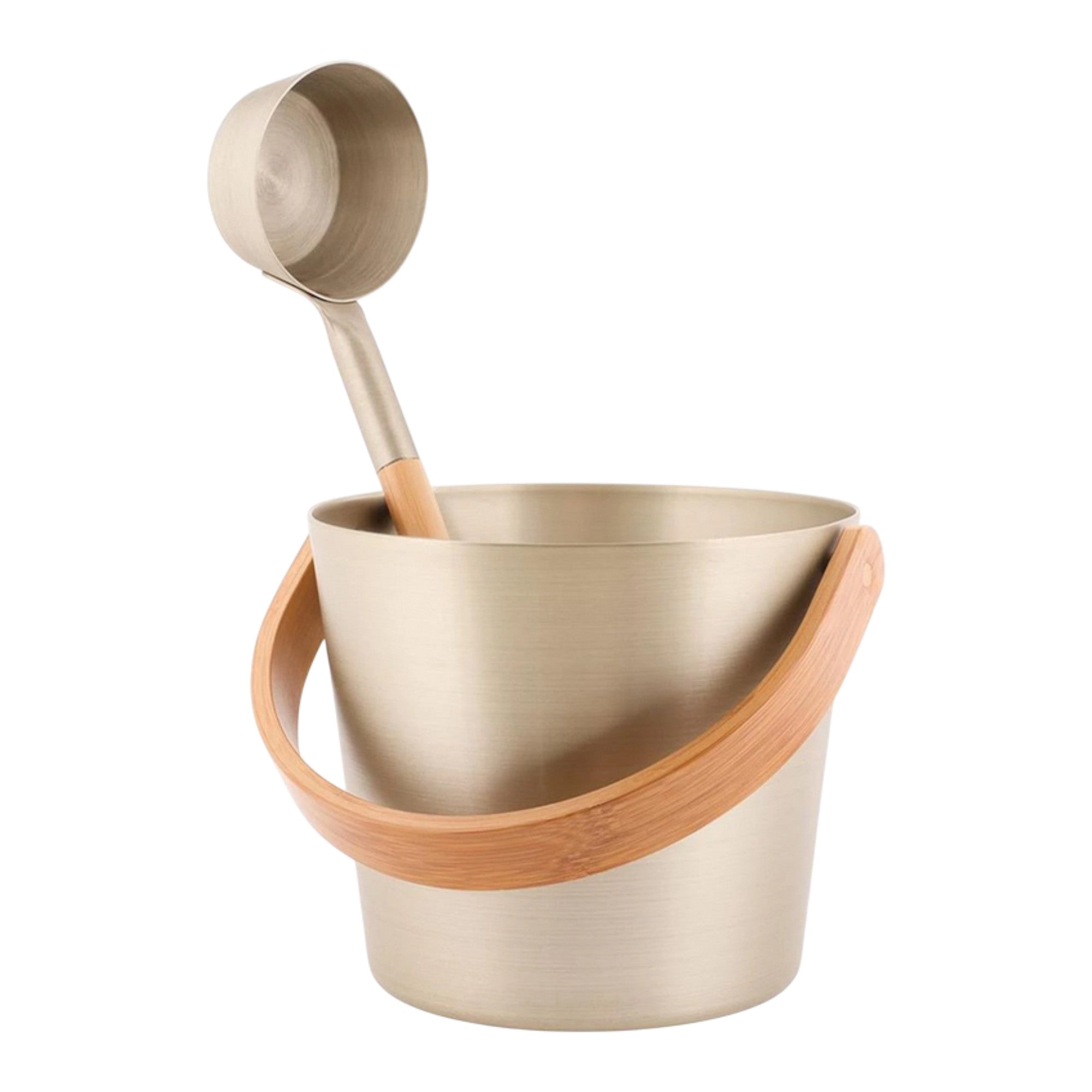 Rento Multicolor Set – Saunaeimer & Schöpfkelle in Champagner