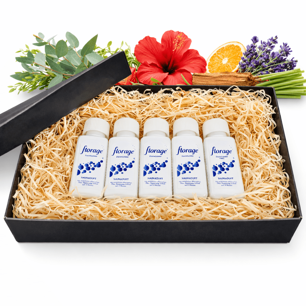 Saunaaufguss-Set Prestige Sauna - 5x 100ml hochwertiges Konzentrat - Geschenkset - Probierset