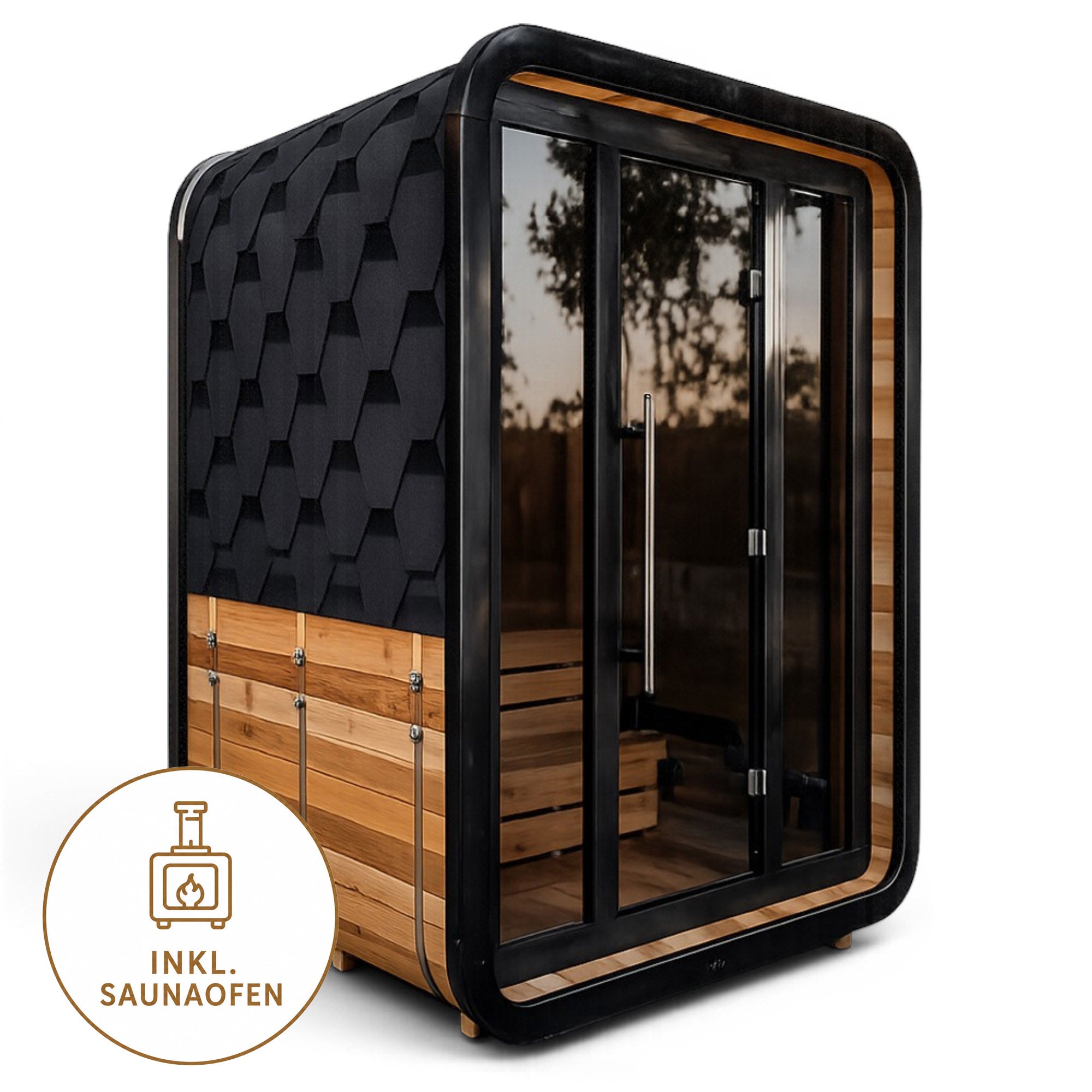 Gartensauna Cube White Lotus